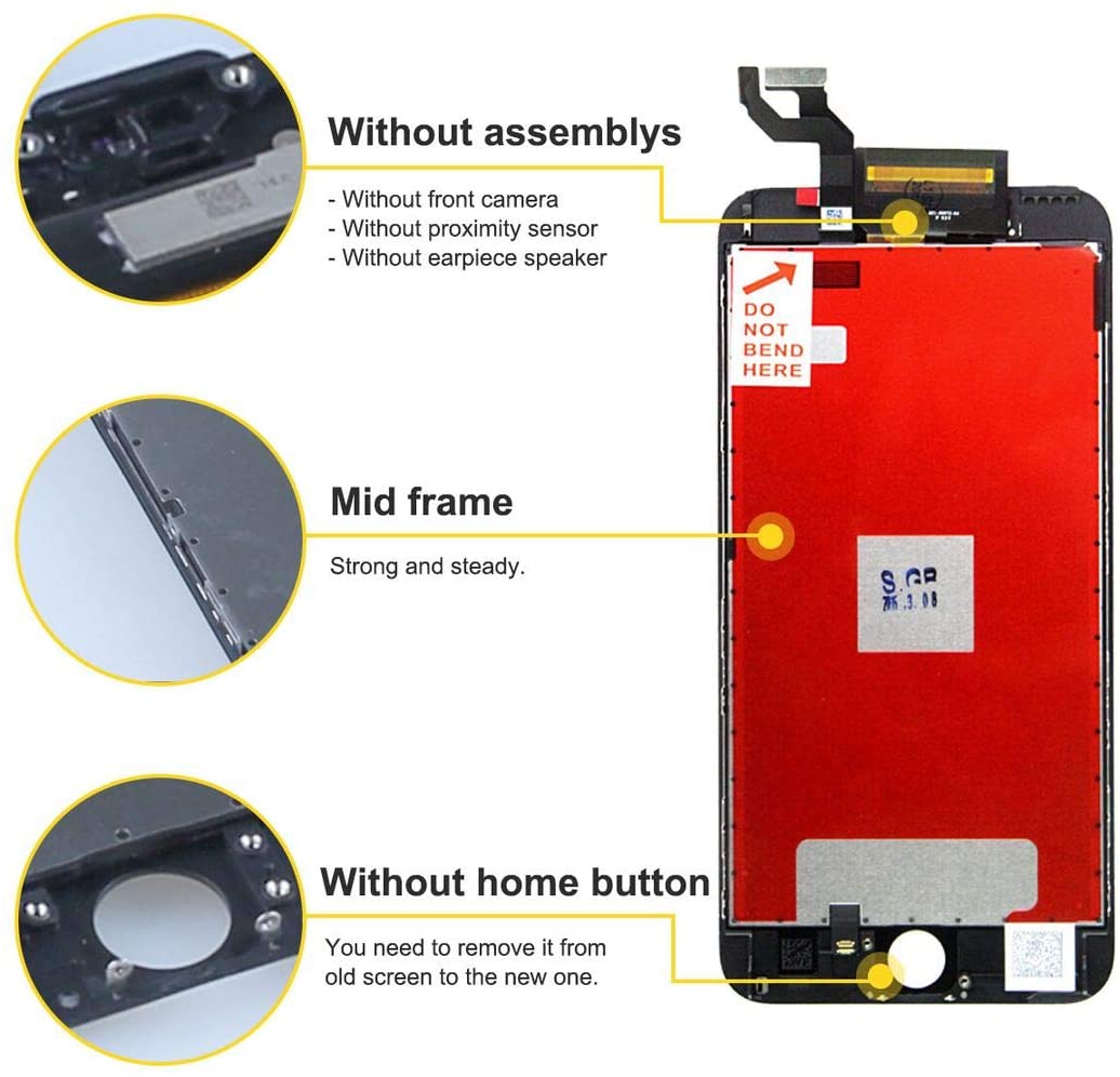 bokman for iPhone 6s Black Screen Replacement Parts Display Assembly