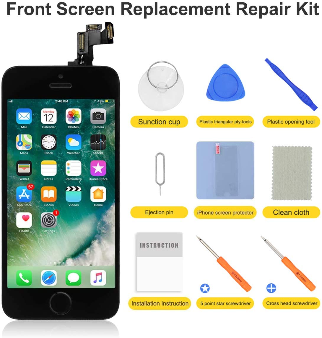 bokman for iPhone 5s/SE Black Screen Replacement Parts Full Display Assembly