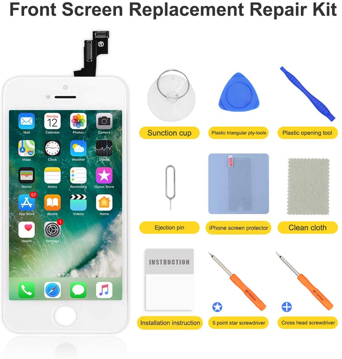 bokman for iPhone 5s/SE White Screen Replacement Parts Display Assembly