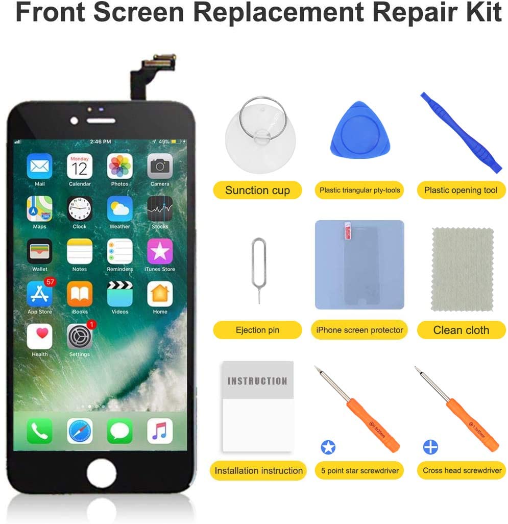 bokman for iPhone 6s Plus Black Screen Replacement Parts Display Assembly
