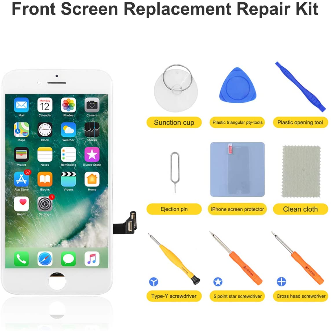 bokman for iPhone 8 White Screen Replacement Parts Display Assembly