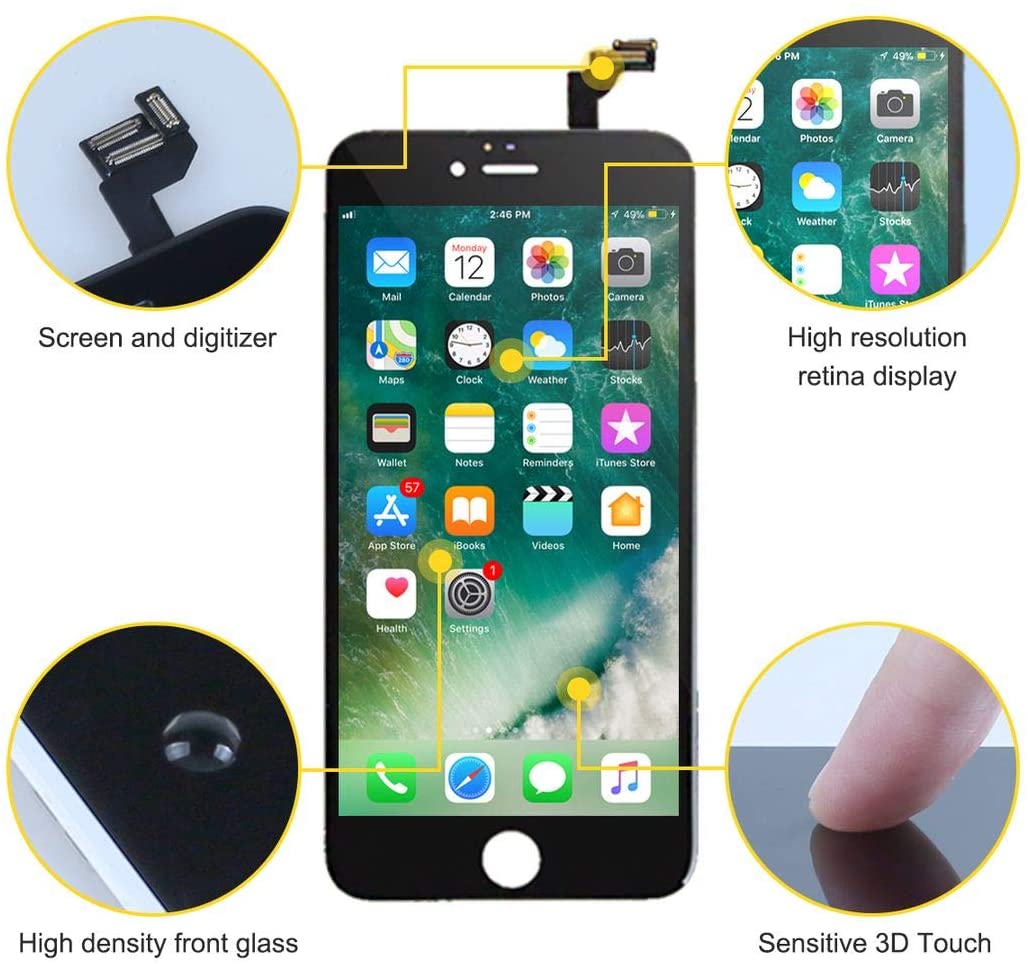 bokman for iPhone 6s Black Screen Replacement Parts Display Assembly
