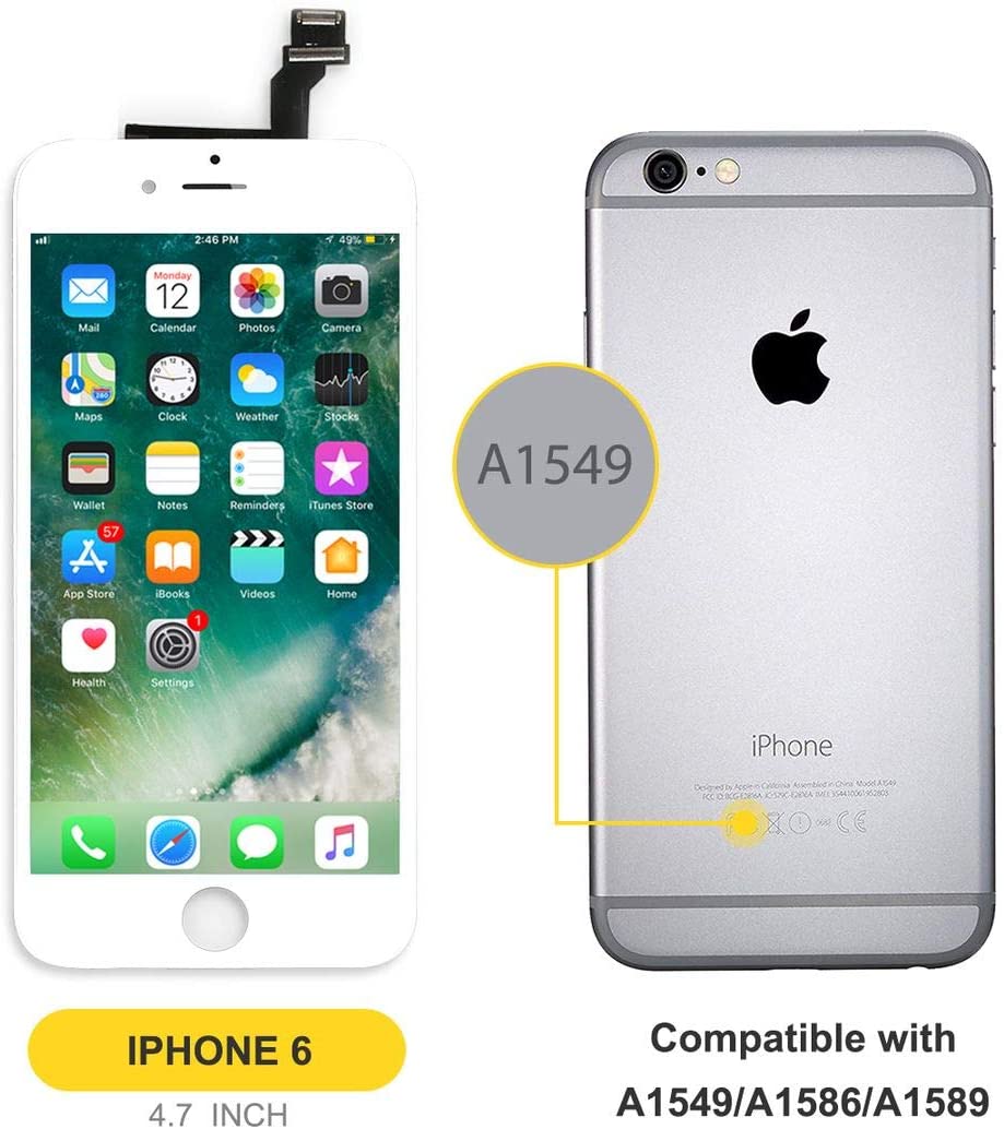 bokman for iPhone 6 White Screen Replacement Parts Display Assembly