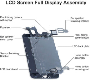 bokman for iPhone 6 Black Screen Replacement Parts Full Display Assembly