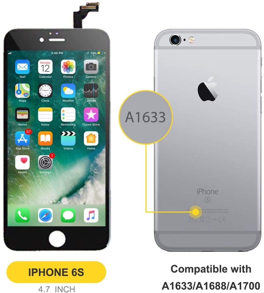 bokman for iPhone 6s Black Screen Replacement Parts Display Assembly
