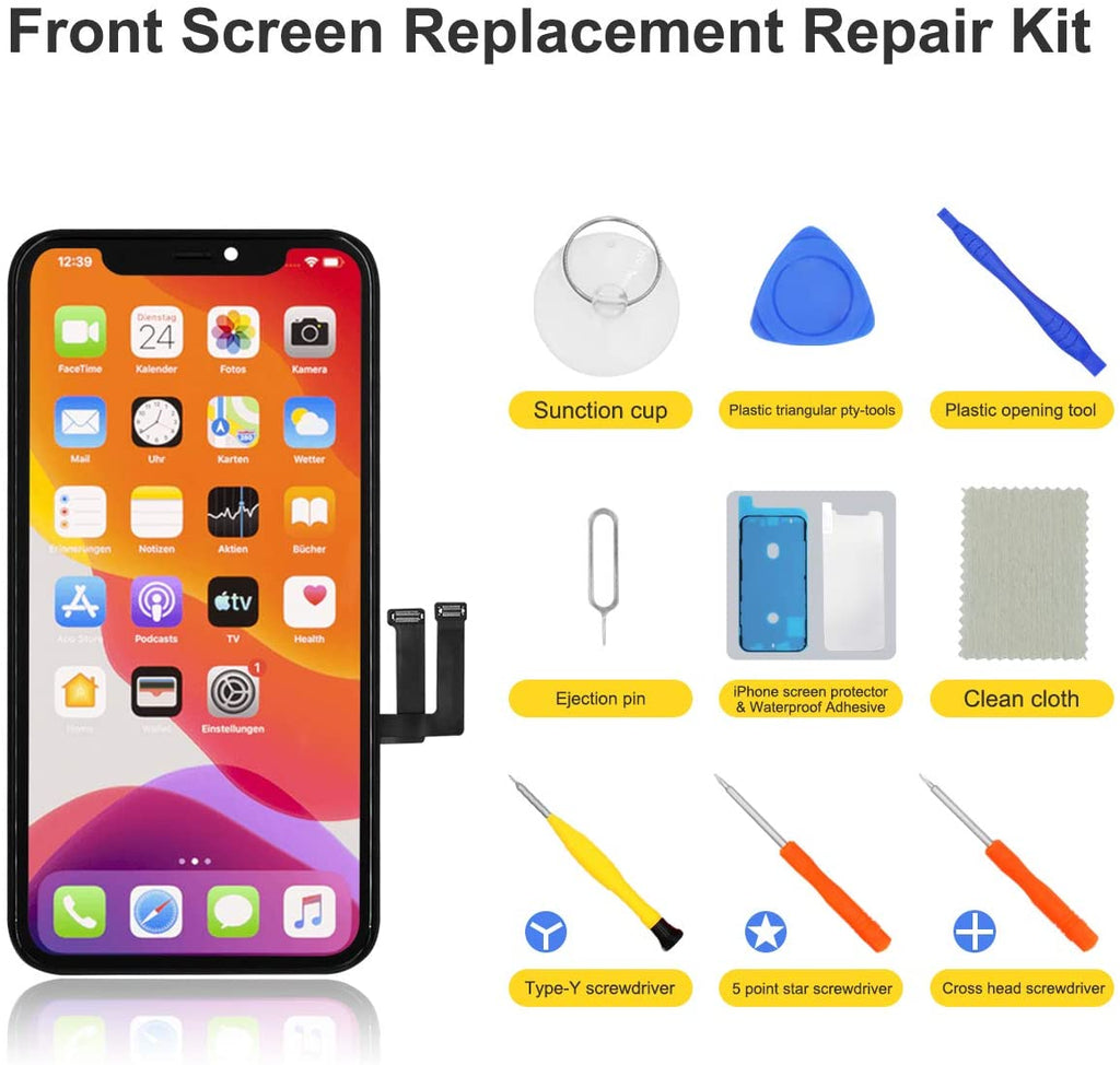 bokman for iPhone 11 Black LCD Screen Replacement Parts Display Assembly Front Panel