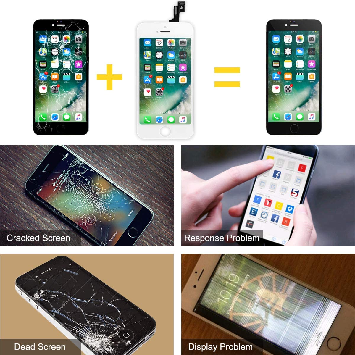 bokman for iPhone 5s/SE White Screen Replacement Parts Display Assembly