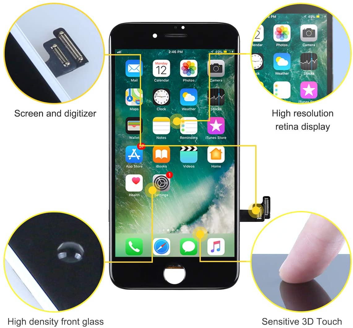 bokman for iPhone 8/SE 2020 Black Screen Replacement Parts Display Assembly