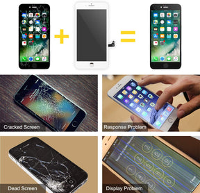 bokman for iPhone 8 Plus White Screen Replacement Parts Display Assembly