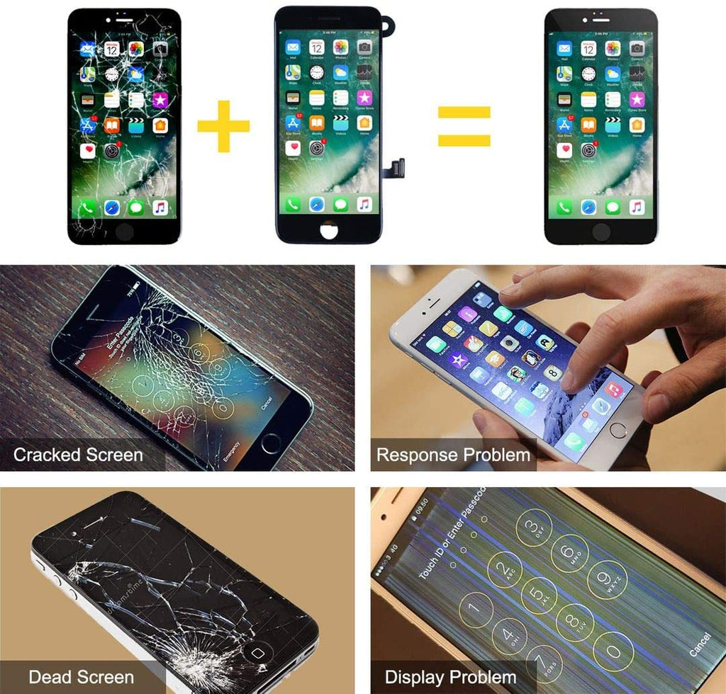 bokman for iPhone 7 Plus Black Screen Replacement Parts Full Display Assembly