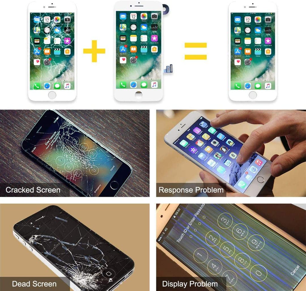 bokman for iPhone 7 White Screen Replacement Parts Full Display Assembly