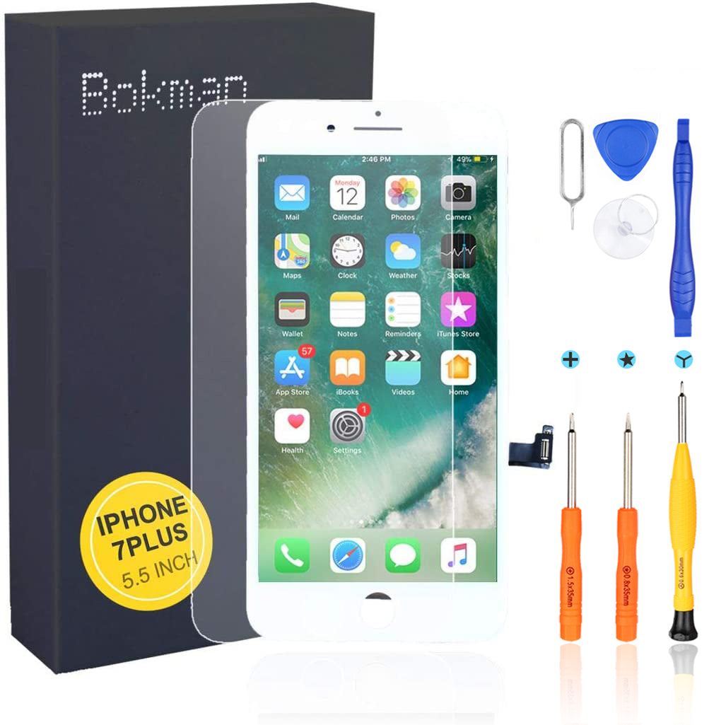 bokman for iPhone 7 Plus White Screen Replacement Parts Display Assembly
